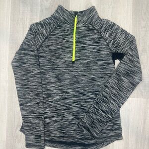Eddie Bauer Black & Gray Quarter-Zip Pullover